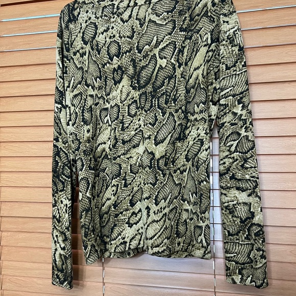 Jones New York Signature Venice Gold Dust top Sz XL animal print - Picture 3 of 8
